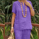 Women's Casual Top & Pants 2-Piece Set – Purple | The Bellemont Sisters Australia