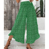 Ana - Women’s Flowy High Waist Wide-Leg Pants – Green | The Bellemont Sisters Australia