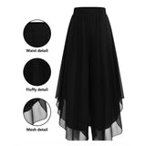 Riza - Women's asymmetrical chiffon pants with wide legs | The Bellemont Sisters Australia