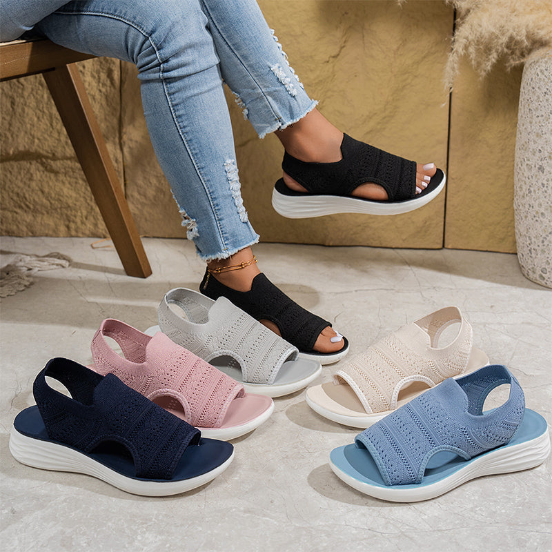 Zina - Breathable Knit Platform Sandals | The Bellemont Sisters Australia