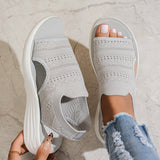 Zina - Breathable Knit Platform Sandals – Gray | The Bellemont Sisters Australia