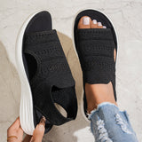 Zina - Breathable Knit Platform Sandals – Black | The Bellemont Sisters Australia