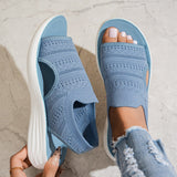 Zina - Breathable Knit Platform Sandals – Blue | The Bellemont Sisters Australia