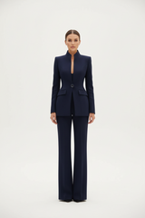 Georgina | Blazer and Palazzo Pants Set – Navy Blue | The Bellemont Sisters Australia