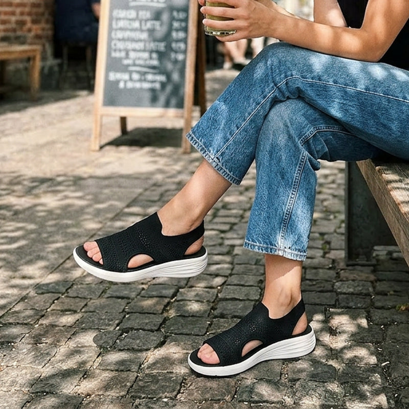 Zina - Breathable Knit Platform Sandals | The Bellemont Sisters Australia