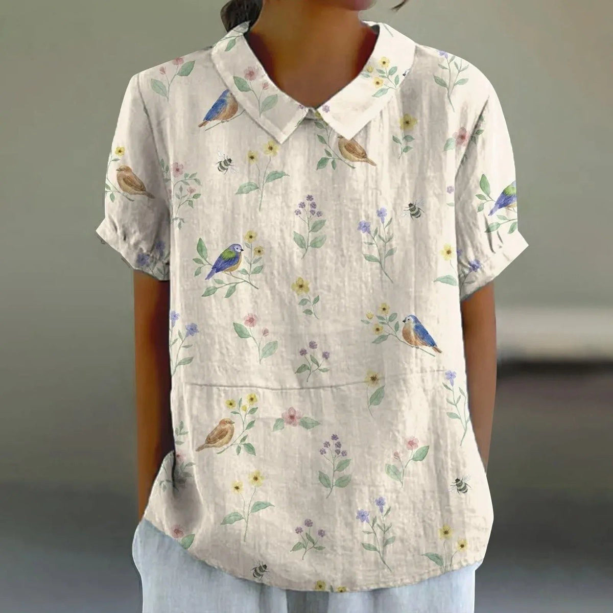 Mira | Women's Songbird & Bee Print Blouse – Songbird & Bee | The Bellemont Sisters Australia