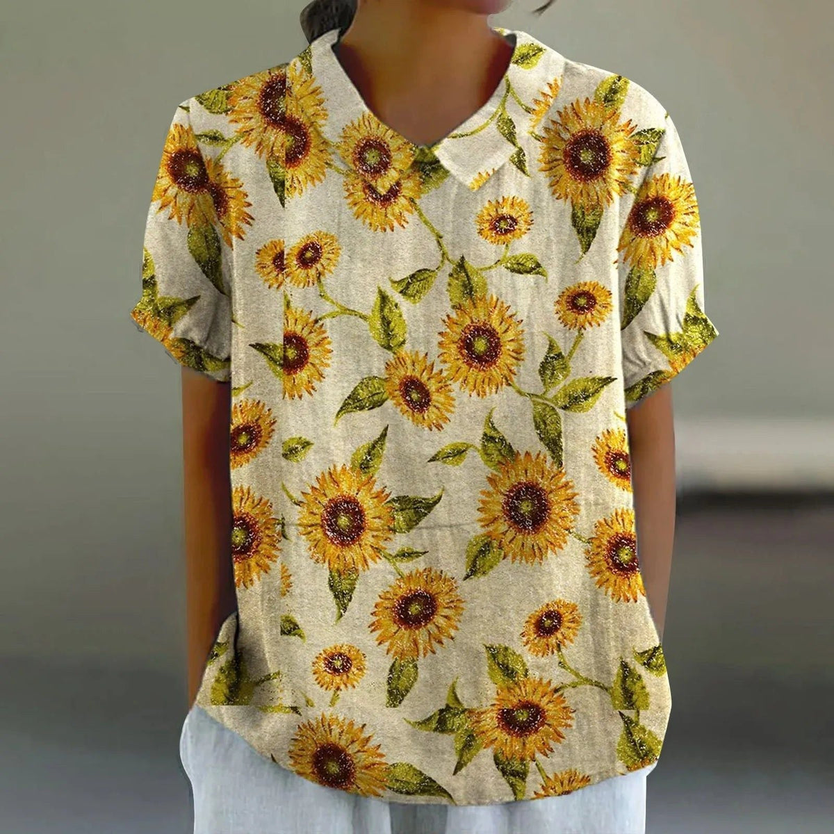 Marigold | Women's Sunflower Print Blouse – Sunflower | The Bellemont Sisters Australia