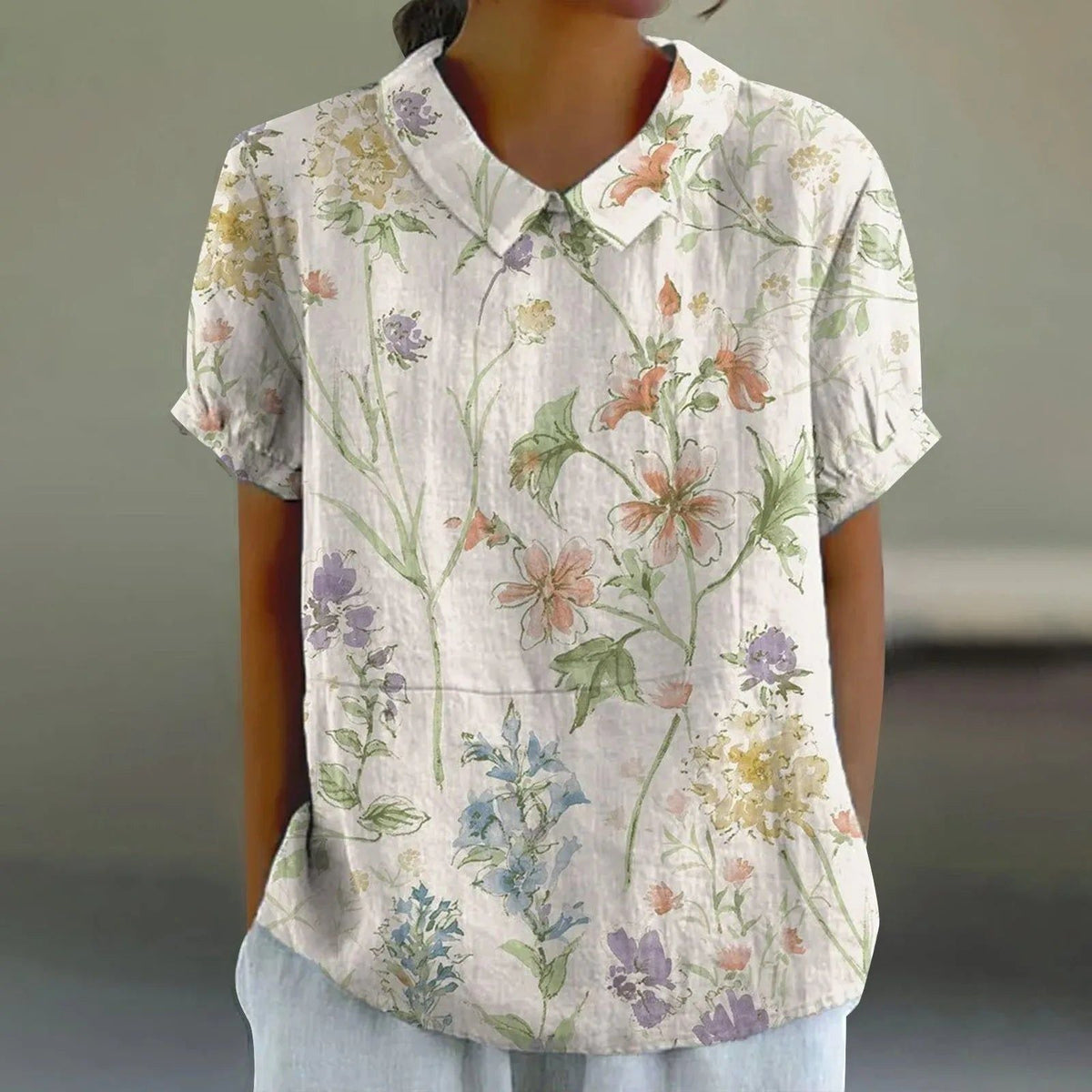 Cora | Women's Garden Wildflower Print Blouse – Garden Wildflower | The Bellemont Sisters Australia