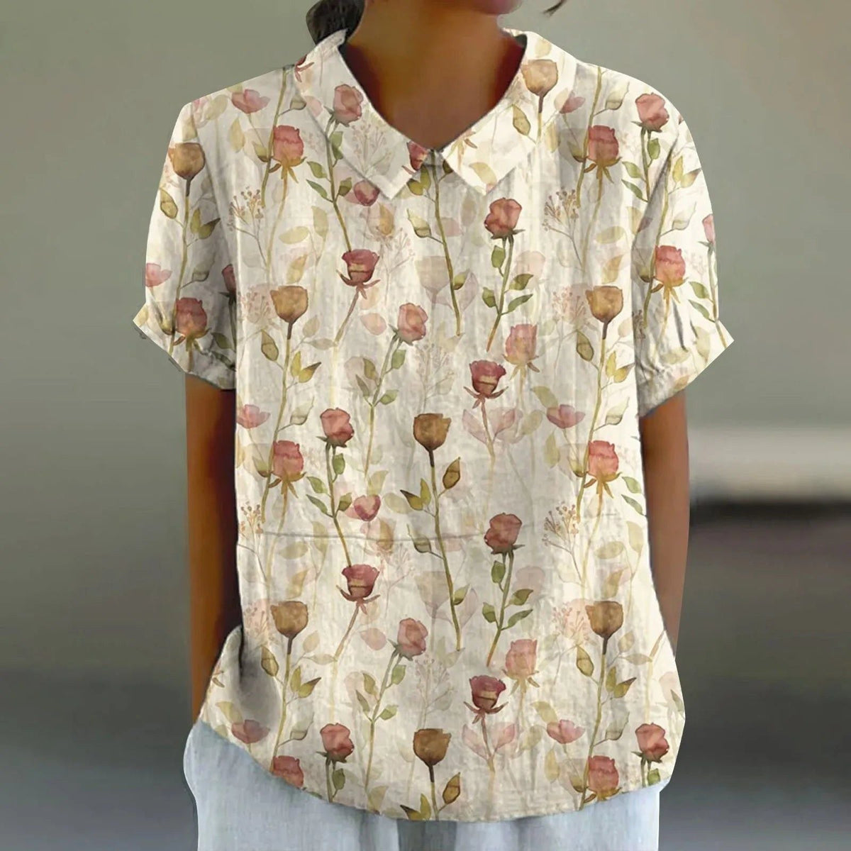 Pia | Women's Vintage Rose Print Blouse – Vintage Rose | The Bellemont Sisters Australia