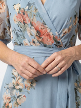 Elowen | Floral Wrap V Neck Maxi Dress | The Bellemont Sisters Australia