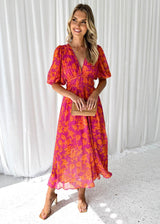 Isabella | Women's Floral V Neck Maxi Wedding Guest Dress | The Bellemont Sisters Australia
