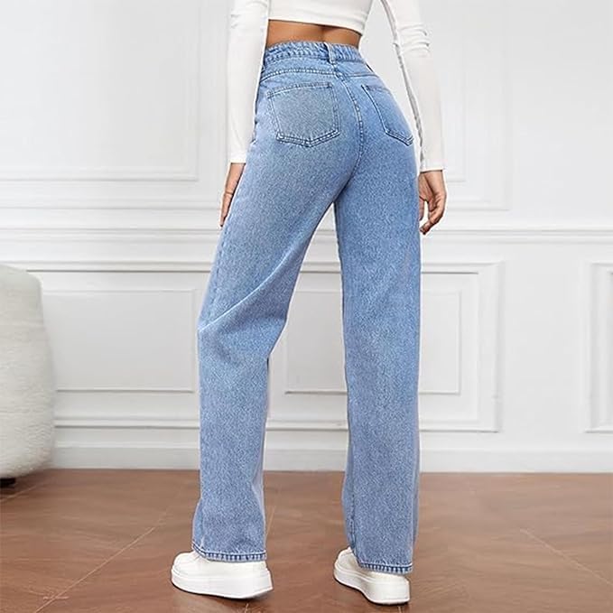Mia | Women's High Waist Wide Leg Jeans | The Bellemont Sisters Australia