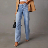 Nicole | Women’s Classic Straight Leg Denim Jeans – Blue | The Bellemont Sisters Australia
