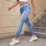 Claire | Women’s High Waisted Pull On Jeans | The Bellemont Sisters Australia