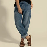 Claire | Women’s High Waisted Button Fly Jeans | The Bellemont Sisters Australia