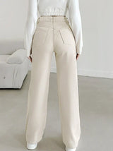 Morgan | Women's High Waist Straight Leg Pants | The Bellemont Sisters Australia