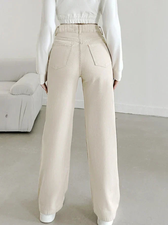 Morgan | Women's High Waist Straight Leg Pants | The Bellemont Sisters Australia