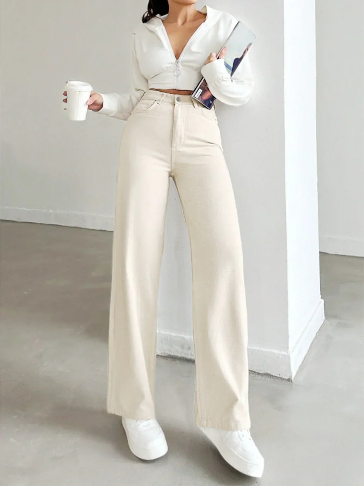 Morgan | Women's High Waist Straight Leg Pants | The Bellemont Sisters Australia
