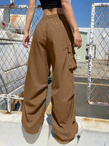 Charlotte | Women's Wide Leg Cargo Pocket Casual Pants | The Bellemont Sisters Australia