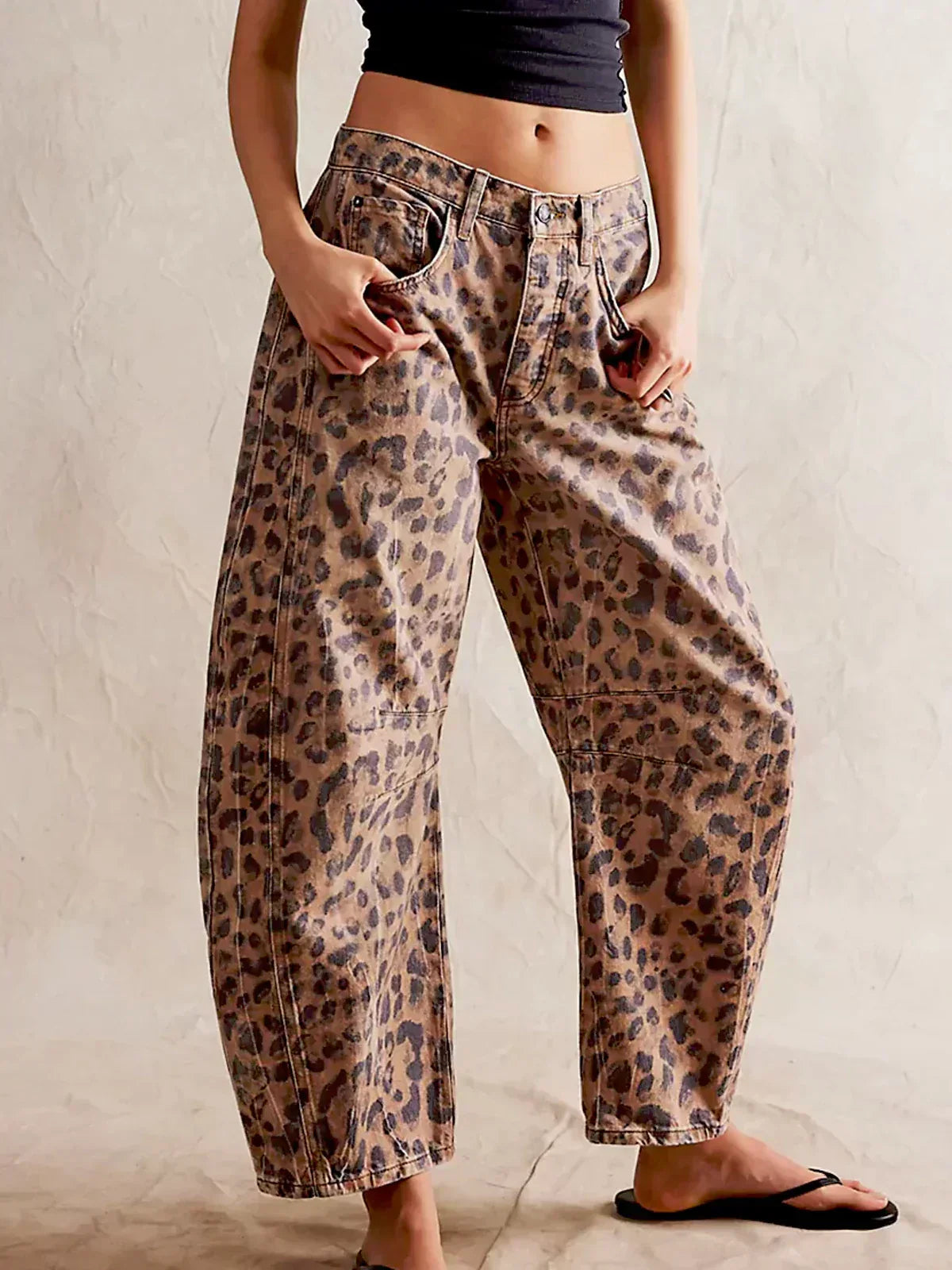Olivia | Women’s Leopard Print Wide Leg Jeans – Leopard | The Bellemont Sisters Australia