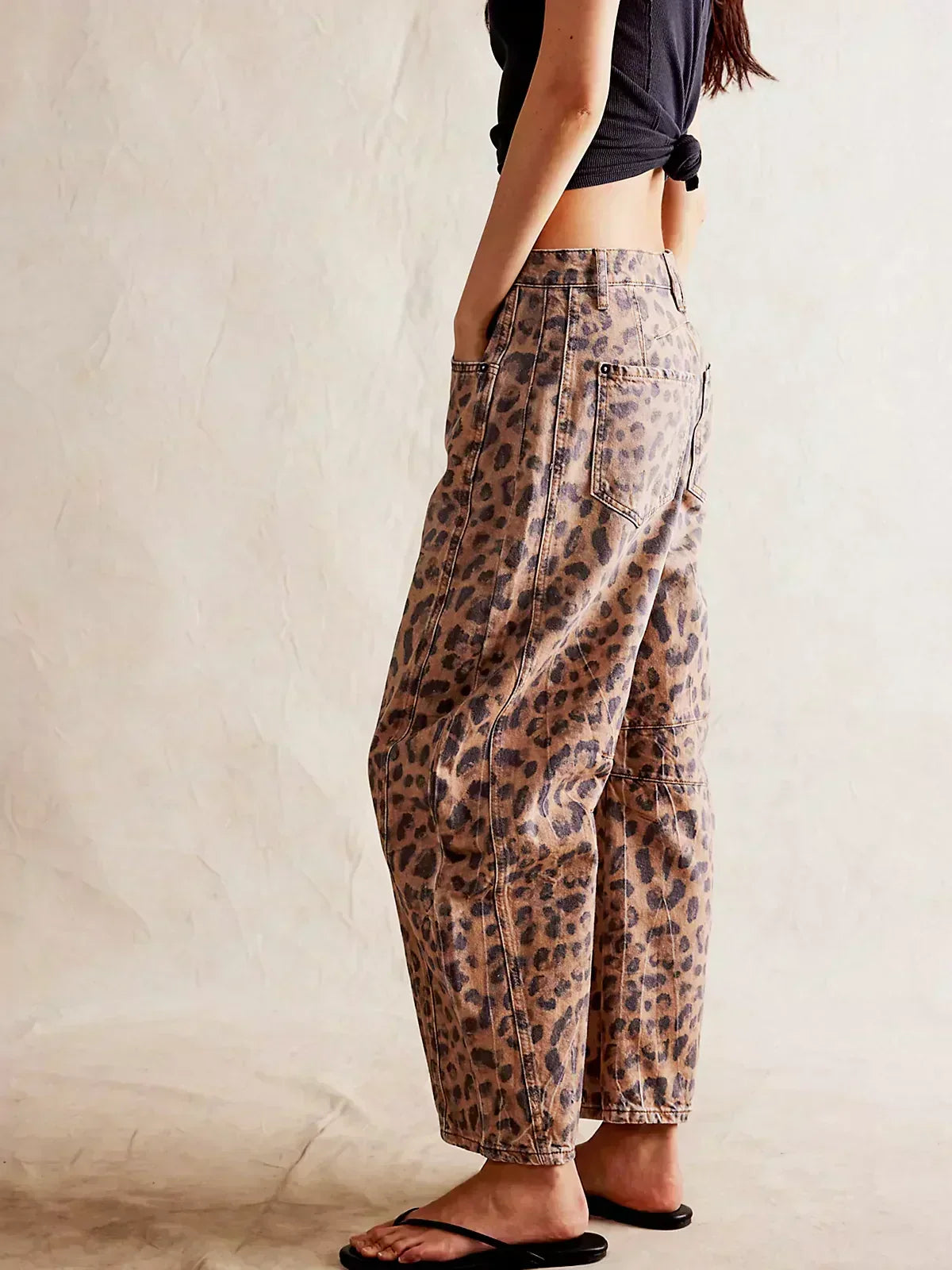 Olivia | Women’s Leopard Print Wide Leg Jeans | The Bellemont Sisters Australia