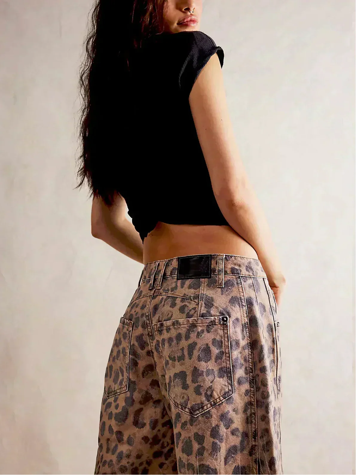 Olivia | Women’s Leopard Print Wide Leg Jeans | The Bellemont Sisters Australia