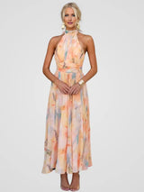 Elviana | Elegant Midi Dress – Pink | The Bellemont Sisters Australia