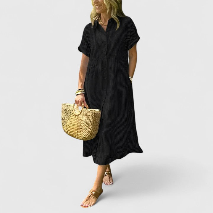 Amara | Comfortable Dress – Black | The Bellemont Sisters Australia