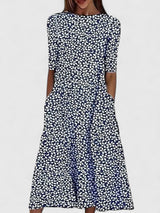 Karelieth | Sophisticated Midi Dress – Dark Blue | The Bellemont Sisters Australia
